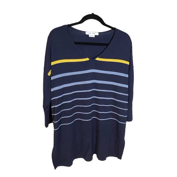 A Pennington’s striped blue sweater in size 0X - Picture 1 of 6